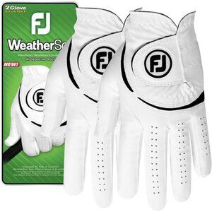 Mens Golf Gloves 2 Pack WeatherSof Soft Breathable Comfortable Grip Adjustable